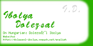 ibolya dolezsal business card